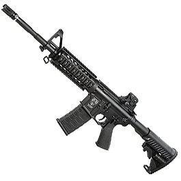 APS M4A1 RIS ASR-Series Vollmetall BlowBack S-AEG 6mm BB schwarz