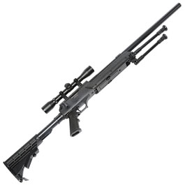 ASG Urban Sniper Bolt Action Snipergewehr inkl. Zweibein / Zielfernrohr Springer 6mm BB schwarz Bild 6