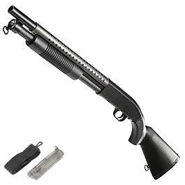 D.E. M500 Combat Shotgun Full Stock Version Springer 6mm BB schwarz
