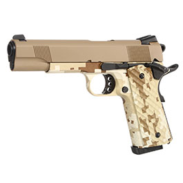 Nuprol Raven M1911 MEU Vollmetall GBB 6mm BB Tan / Digital Desert