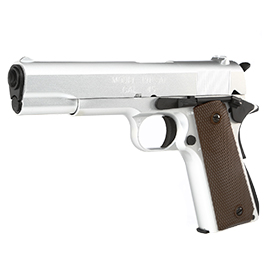 King Arms M1911-A1 Cal. 45 Vollmetall GBB 6mm BB silber