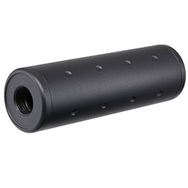 MET Aluminium Skull Suppressor Silencer 98 x 32mm 14mm+ / 14mm- schwarz