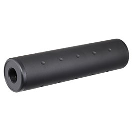 MET Aluminium Skull Suppressor Silencer 128 x 32mm 14mm+ / 14mm- schwarz