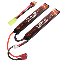 Evolution Ultra-Power LiPo Akku 7,4V 1100mAh 20C / 40C Small Two-Panel Type m. T-Stecker + Mini-Tam Adapter