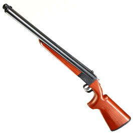 Haw San FS-0521 Full Size Long Double Barrel Vollmetall Gas Shotgun 6mm BB Echtholz-Version