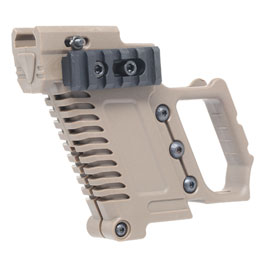Nuprol Pistol Carbine Kit für G17 / G18 / G22 / G34 GBB Pistolen tan