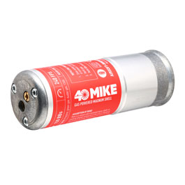 Airsoft Innovations 40 Mike 40mm Vollmetall Hülse / Einlegepatrone f. 150 6mm BBs rot / silber