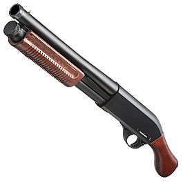 Jag Arms Scattergun Sawed-Off Vollmetall Pump Action Gas Shotgun 6mm BB Echtholz-Version