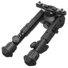 UTG M-LOK Heavy Duty Recon 360 Grad Metall Zweibein - Gummife 133 - 172 mm schwarz
