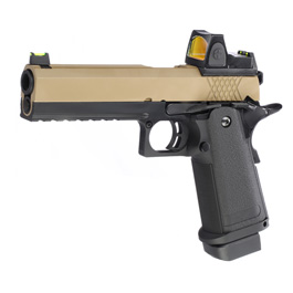 Nuprol Raven Hi-Capa 5.1 mit HD5141 LPZ Vollmetall GBB 6mm BB Tan / schwarz