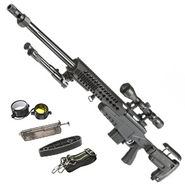 Well MB4418-3D Mk13 Mod 7 Snipergewehr inkl. Zweibein / Zielfernrohr Springer 6mm BB schwarz