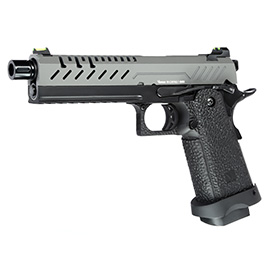 Produktbild zu Vorsk Airsoft Hi-Capa 5.1 Vollmetall GBB 6mm BB grau / schwa ...