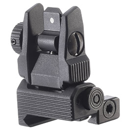 UTG Accu-Sync AR15 Flip-Up Rear Sight schwarz f. 21mm Schienen schwarz