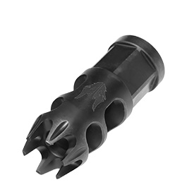 APS / EMG Falkor Defense Dracos Type-B CNC Stahl Muzzle Break schwarz 14mm-