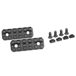 ASG M-Lok 21mm Aluminium Schienen Set 5 Slots / 60mm (2 Stck) schwarz