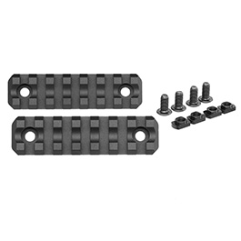 ASG M-Lok 21mm Aluminium Schienen Set 7 Slots / 80mm (2 Stck) schwarz