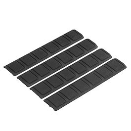 MP Airsoft KeyMod Gummi Soft Rail Covers Type-B 158mm (4 Stück) schwarz