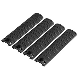 MP Airsoft KA-II Style Rail Covers 163mm 4er Set - schwarz