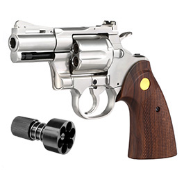 King Arms .357 Python 2.5 Zoll Revolver Vollmetall Gas 6mm BB Chrome-Finish