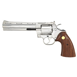 King Arms .357 Python 6 Zoll Revolver Vollmetall Gas 6mm BB Chrome-Finish Bild 1 xxx: