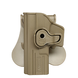Amomax Tactical Holster Polymer Paddle für Airsoft G-Modelle Links Flat Dark Earth