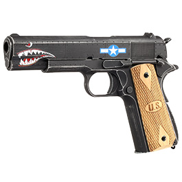 Cybergun / AWC Auto-Ordnance 1911 Squadron Vollmetall GBB 6mm BB Vintage-Black