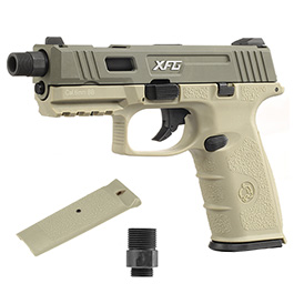 ICS BLE XFG mit Metallschlitten GBB 6mm BB oliv / tan