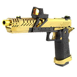 Vorsk Airsoft Hi-Capa Titan 7 Split-Slide mit HD5141 LPZ Vollmetall GBB 6mm BB gold / schwarz