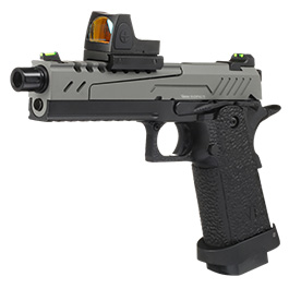 Vorsk Airsoft Hi-Capa 5.1 Split-Slide mit HD5141 LPZ Vollmetall GBB 6mm BB grau / schwarz