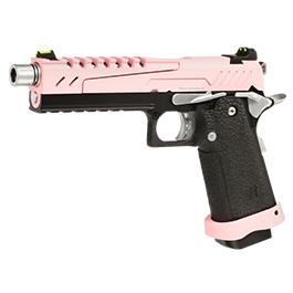 Vorsk Airsoft Hi-Capa 5.1 Split-Slide Vollmetall GBB 6mm BB pink / schwarz