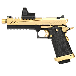 Kleinbild 1 Vorsk Airsoft Hi-Capa 5.1 Split-Slide mit HD5141 LPZ Vollmetall GBB 6mm BB gold / schwarz