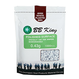 BB King Sniper Precision BIO BBs 0.43g 1.000er Beutel hellbraun