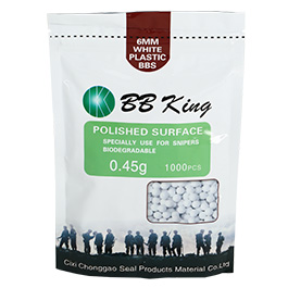 BB King Sniper Precision BIO BBs 0.45g 1.000er Beutel hellbraun