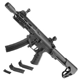 King Arms PDW 9mm SBR M-LOK Polymergehuse S-AEG 6mm BB schwarz