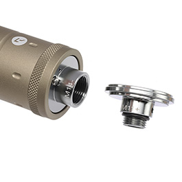 Acetech Lighter BT Aluminium Silencer Mini Tracer Unit / Chronograph inkl. LiPo Akku 11mm+ / 14mm- Tan Bild 8