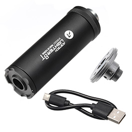 Acetech Lighter BT Aluminium Silencer Mini Tracer Unit / Chronograph inkl. LiPo Akku 11mm+ / 14mm- schwarz