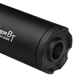 Acetech Lighter BT Aluminium Silencer Mini Tracer Unit / Chronograph inkl. LiPo Akku 11mm+ / 14mm- schwarz Bild 4