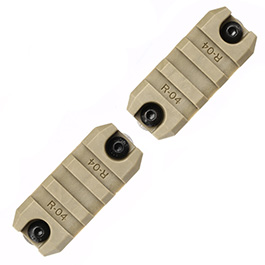 Ares M-Lok 21mm Polymer-Schienen Set 3 Slots / 50mm (2 Stck) Dark Earth