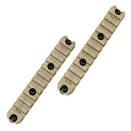 Ares M-Lok 21mm Polymer-Schienen Set 11 Slots / 129mm (2 Stck) Dark Earth