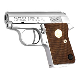 Cybergun / Wei-ETech Colt .25 Vest Pocket Vollmetall GBB 6mm BB silber / braun