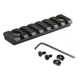 MET LOCK 21mm Aluminium Schiene 7 Slot / 77mm schwarz