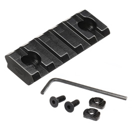 MET LOCK 21mm Aluminium Schiene 5 Slot / 55mm schwarz