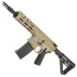 APS / EMG Noveske 7.94 Zoll SBR Gen. 4 eSilver Edge SDU-MosFet Vollmetall S-AEG 6mm BB Tan