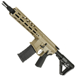 APS / EMG Noveske 10.5 Zoll Shorty Gen. 4 eSilver Edge SDU-MosFet 2.0 Vollmetall S-AEG 6mm BB Tan