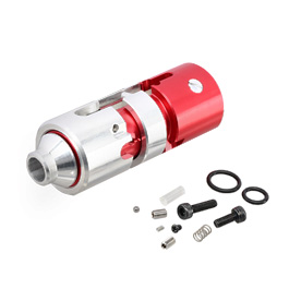 Lambda CNC Aluminium Hop-Up Chamber AEG-System Ver. 3.0 silber / rot f. TM VSR-10 Gewehre