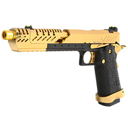 Vorsk Airsoft Hi-Capa Titan 7 Split-Slide Vollmetall GBB 6mm BB gold / schwarz