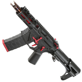 APS Phantom Extremis Rifle MK7 CRS Vollmetall eSilver Edge SDU-Mosfet S-AEG 6mm BB schwarz / rot