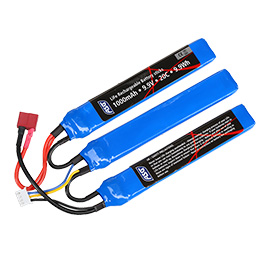 ASG LiFe Akku 9,9V 1000mAh 20C Small Tri-Panel Type mit T-Stecker Anschluss