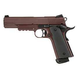 Double Bell M1911 Tactical Vollmetall CO2BB 6mm BB Crimson Brown inkl. Pistolenkoffer Bild 1 xxx: