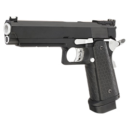 Double Bell Hi-Capa 5.1 Vollmetall CO2BB 6mm BB schwarz / silber inkl. Pistolenkoffer